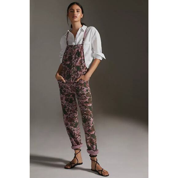 New Anthropologie Pilcro Painters Overalls $180 SIZE 25 Mauve - Picture 1 of 6